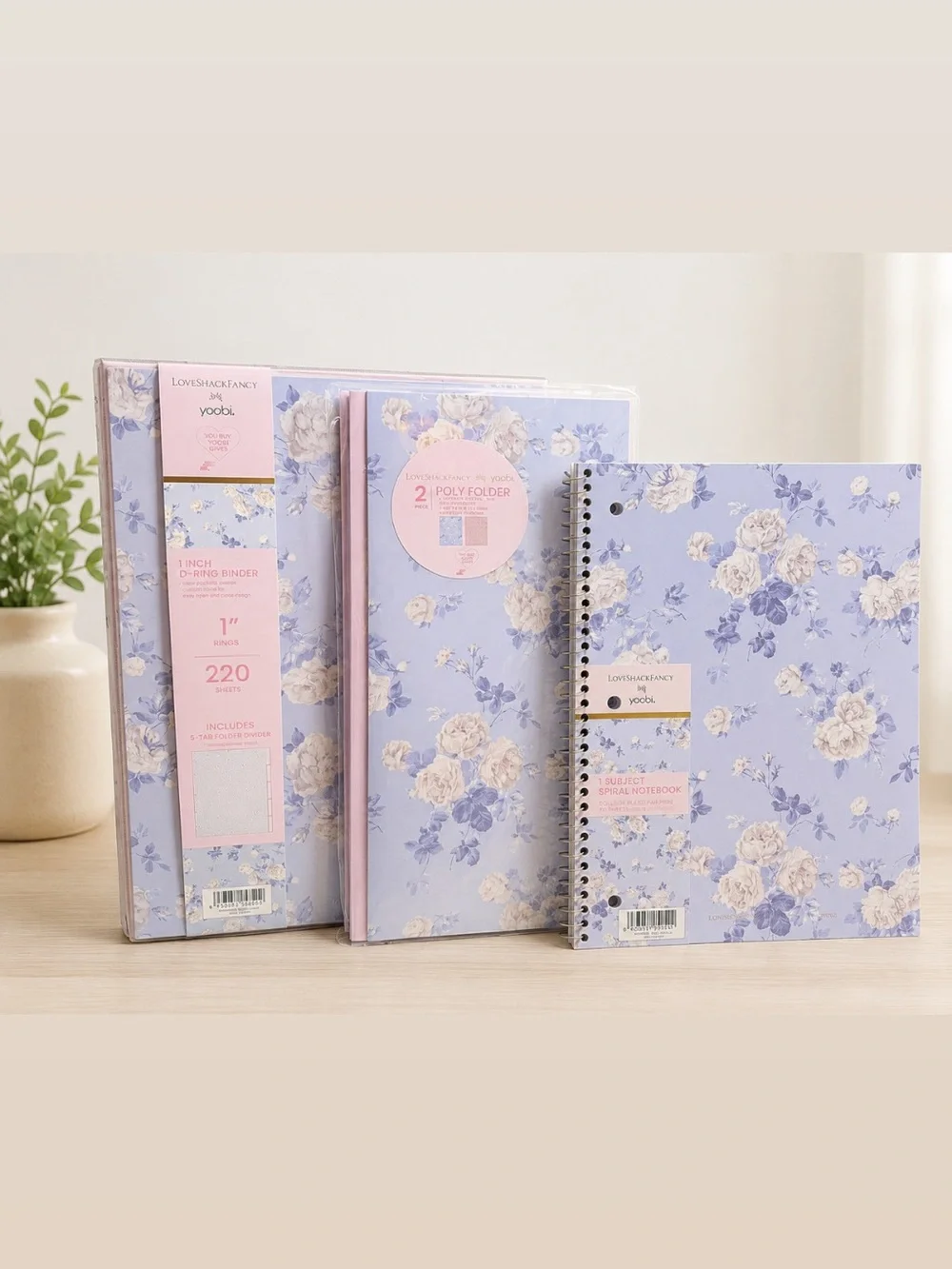 LoveShackFancy Binder, Notebook and Poly Folder 3 Piece Set